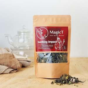 Tisane Blends: Soothing Impact: Green tea, Ginger, Peppermint, Cardamom