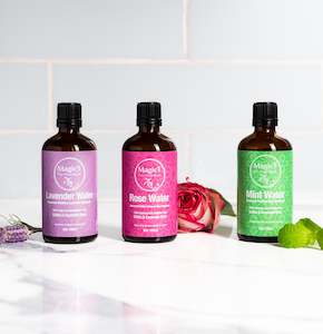 All: Herbal Water Trio: Rose, Lavender and Mint Water