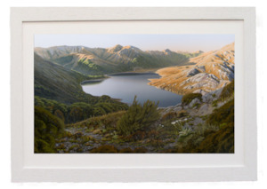 “Boulder Lake, Kahurangi National Park” Framed Giclee by Peter Geen