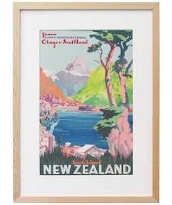 New Zealand Vintage Travel Poster “Otago”