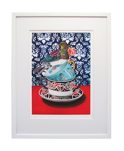 “Keep Your Pants On” Framed Giclee by Angie Dennis