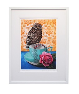 Homewares: “Last Laugh” Framed Giclee by Angie Dennis