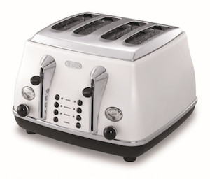 Delonghi Icona Capital 4 Slice Toaster - Sydney White