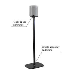 Flexson Floor Stand for Sonos One, One SL and Play 1, Black