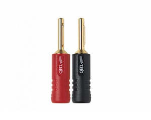 QED Screwloc ABS 4mm Banana Plugs, Pair