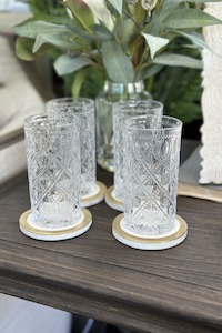 MAGPIE HOME Summer Vibes Tall Glasses (Set of 6)