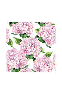 Hydrangea 3 Ply Napkins 20pk - Pink