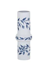 Bleues Hand Painted Metal Vase