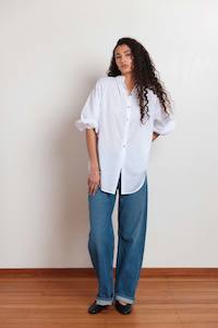 Everyday Blouse in White Cotton