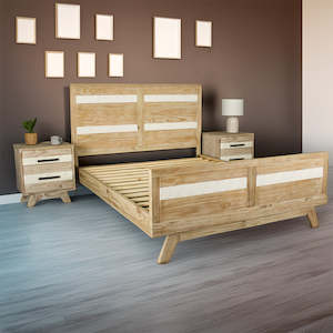 Soho 3 Piece Bedroom Set with Queen Slat Bed Frame