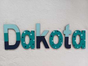 Door name: Dakota - small letters suitable for a door.