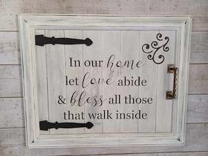 In our home, let love abide - Framed wall art.