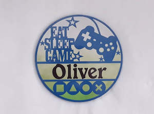 Gaming themed name plaque - Made to order in any name.