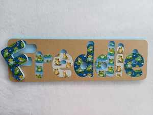 Personalised Name Puzzle - Made to order - Freddie design.