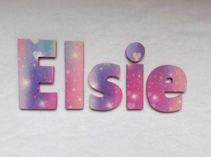 Heart and sparkle letters - Made to order - 20cm high for the uppercase letter w…