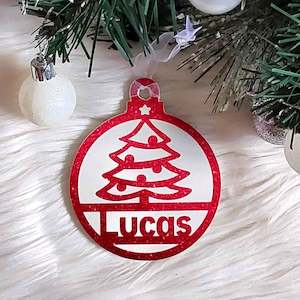 Tree Christmas Decoration - Personalised in any name