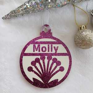 Pohutukawa Christmas Decoration - Personalised in any name