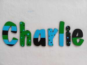 Charlie - small letters suitable for a door.