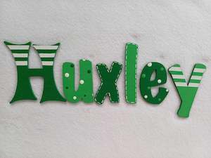 Huxley - small letters suitable for a door.