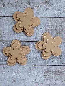 Blank Shapes Clearance: Set of 3 flowers