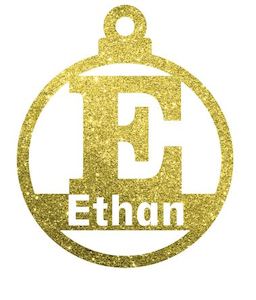 Letter E Christmas Decoration - Personalised in any name