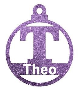 Letter T Christmas Decoration - Personalised in any name