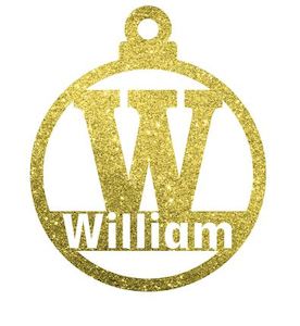 Christmas Monogram Decorations Made To Order: Letter W Christmas Decoration - Personalised in any name