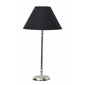 Lighting: Lyon Oval Polished Nickel Lamp