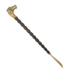 Brass/Wooden Horse Shoe Horn