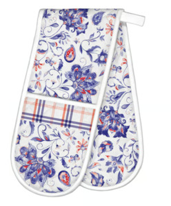 Michel Design Works Paisley&Plaid Double Oven Gloves