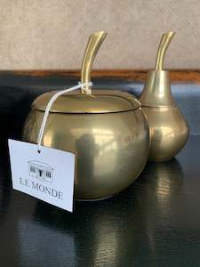 Decorative Objects: Gold Pear with Storage