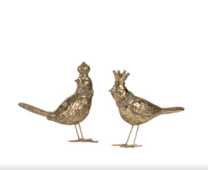 Decorative Objects: King and Queen Bird Set