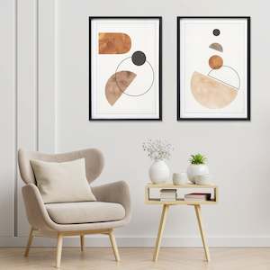 Framed Art: Abstract Wall Art Framed Set of 2