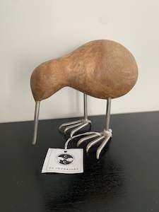 Wooden Kiwi with Rounded Tummy