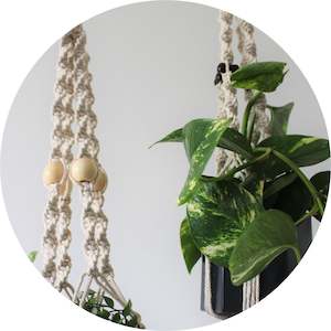 Home decor bundle - Macrame plant hanger and Soy Candle kits