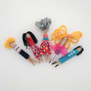 Girls birthday party peg doll package