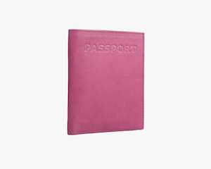 Avenue Leather Passport Wallet Fuchsia  Purple