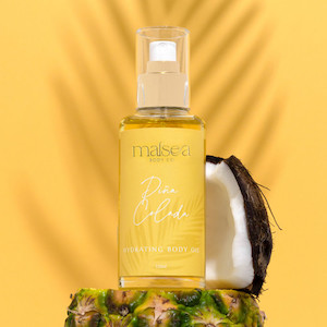 Pina Colada Hydrating Organic Body Oil NZ Malsea Body Co