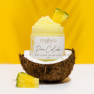 Pina Colada Vegan Sugar Scrub Malsea Body Co New Zealand