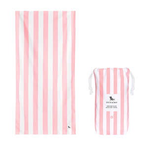 Dock & Bay | Beach Towel | 100% Recycle | Malibu Pink XL