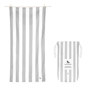 Dock & Bay | Beach Towel | 100% Recycle | Geo Grey XL