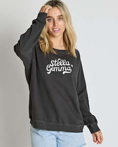 Gift: Stella + Gemma | Sweater | Black Vintage Logo