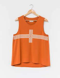 Stella + Gemma | Tank | Rust White Cross