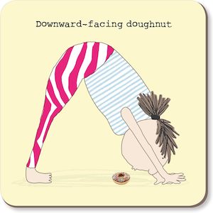 Coaster | Rosie Made A Thing | Downward Facing Doughnut