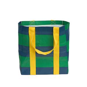 The Shopper | Green Navy Stripe