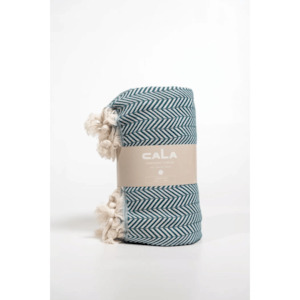 Cala | Beach Blanket or Double Beach Towel | Ocean Blue