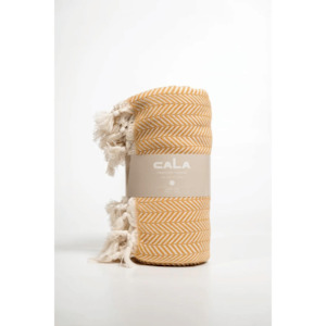 Cala | Beach Blanket or Double Beach Towel | Mustard