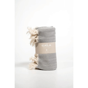 Cala | Beach Blanket or Double Beach Towel | Dark Grey