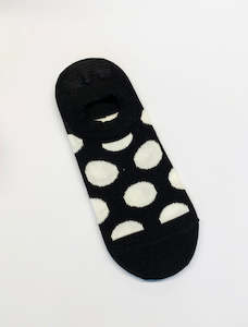 Gift: Stella + Gemma | Socks | Black with White Dots