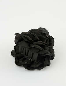 Gift: Stella + Gemma | Hair Claw | Fabric Rose | Black